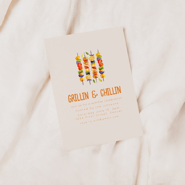 Grillin und Chilling Summer Backyard GRILLEN Einladung (Von Creator hochgeladen)