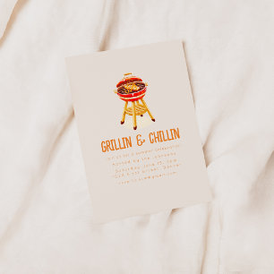 Grillin und Chilling Summer Backyard GRILLEN Einladung