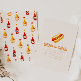 Grillin und Chilling Summer Backyard GRILLEN Einladung