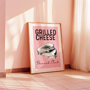 Grillkäse Brunch Club   Trendy Wall Art Poster