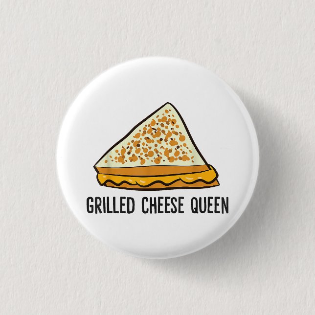 Grillkäse Queen Funny Grilled Cheese Button (Vorderseite)