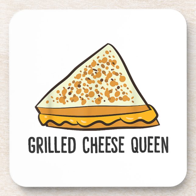 Grillkäse Queen Funny Grilled Cheese Getränkeuntersetzer (Vorderseite)