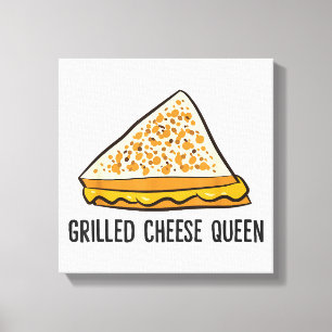 Grillkäse Queen Funny Grilled Cheese Leinwanddruck