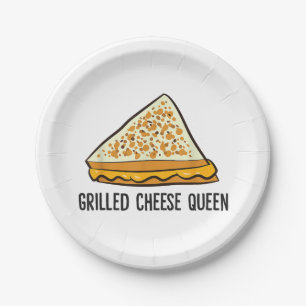 Grillkäse Queen Funny Grilled Cheese Pappteller