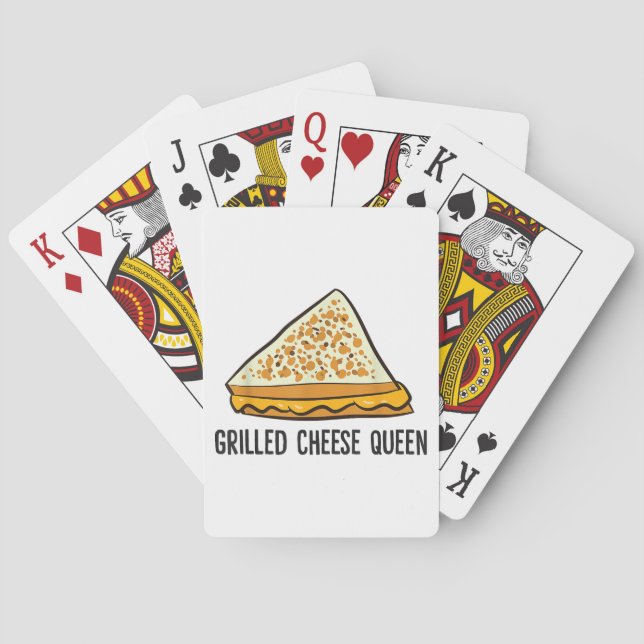 Grillkäse Queen Funny Grilled Cheese Spielkarten (Rückseite)