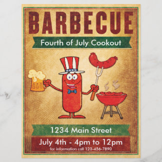 Grillkoch Amerikanische Unabhängigkeitstag Flyer