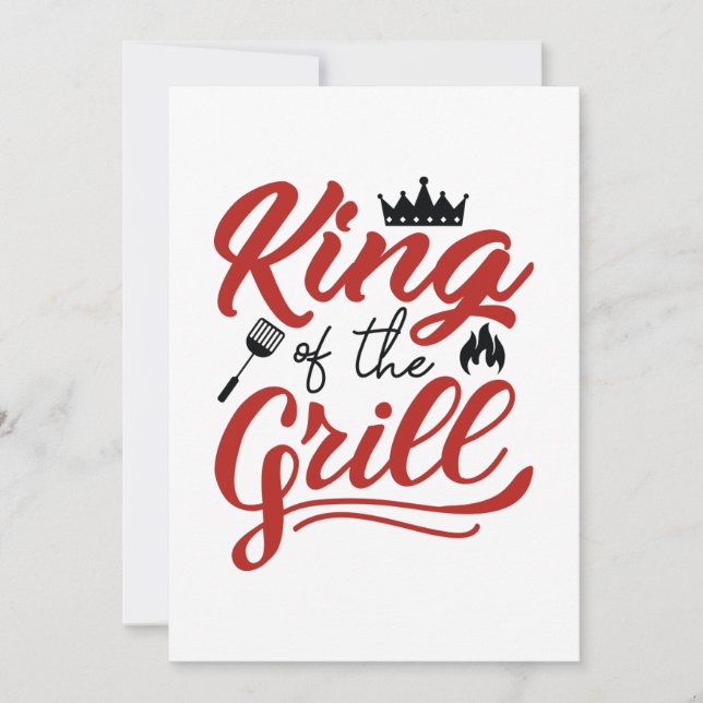 Grillkönig Dankeskarte (Vorderseite)