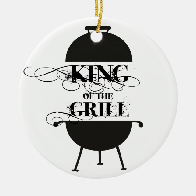 Grillkönig Keramik Ornament (Vorne)