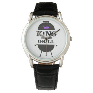 Grillkönig, Lila Schwarze Krone Armbanduhr