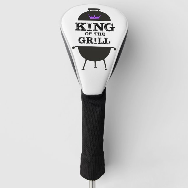 Grillkönig, Lila schwarze Krone Golf Headcover (Vorderseite)