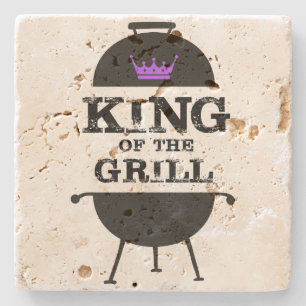 Grillkönig, Lila schwarze Krone Steinuntersetzer