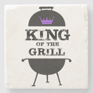 Grillkönig, Lila schwarze Krone Steinuntersetzer