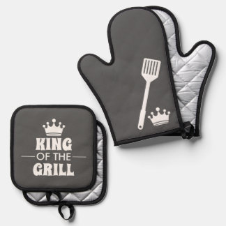 Grillkönig Ofenhandschuh & Topflappen-Set