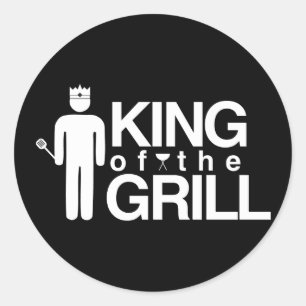 Grillkönig Runder Aufkleber