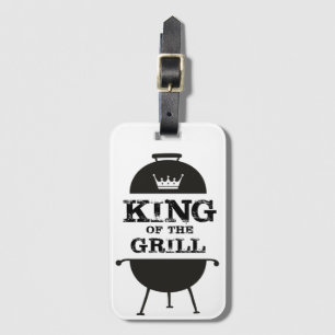 Grillkönig, Schwarz-weiße Krone Gepäckanhänger