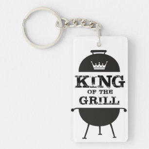 Grillkönig, Schwarz-weiße Krone Schlüsselanhänger