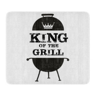 Grillkönig, Schwarz-weiße Krone Schneidebrett