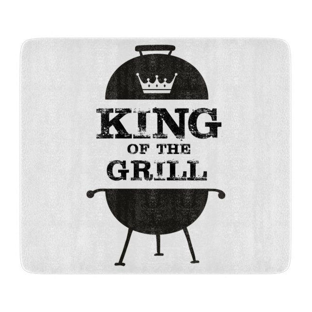 Grillkönig, Schwarz-weiße Krone Schneidebrett (Vorderseite)