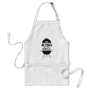 Grillkönig, Schwarz-weiße Krone Schürze
