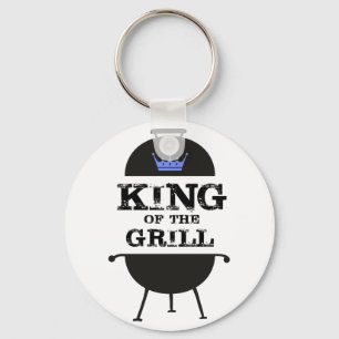 Grillkönig, schwarze blaue Krone Schlüsselanhänger