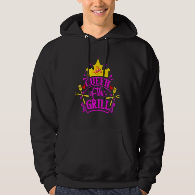 Grillkönigin Hoodie (Vorderseite)