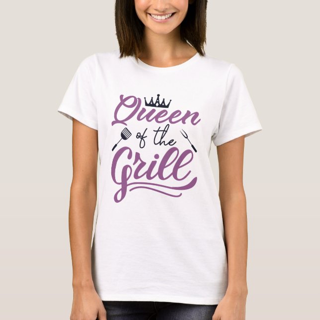 Grillkönigin T-Shirt (Vorderseite)