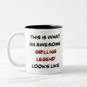 Grilllegende, phantastisch zweifarbige tasse