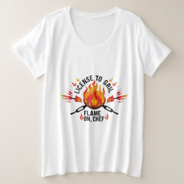 Grilllizenz - Flame On, Koch Plus Size T-Shirt