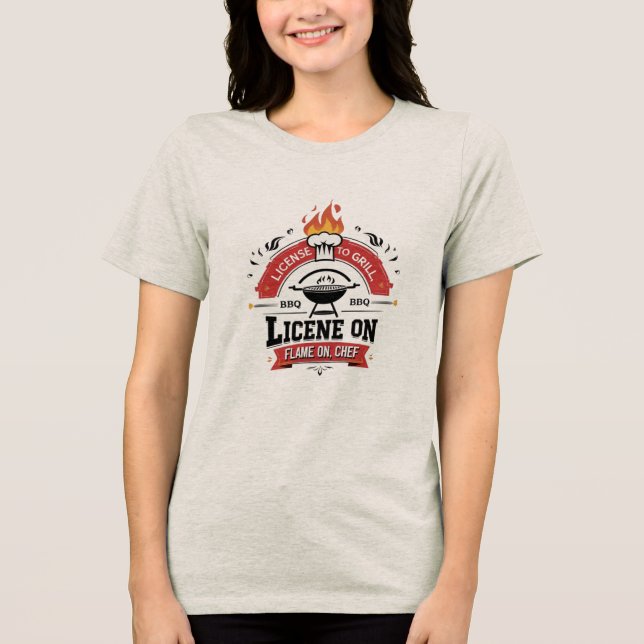 Grilllizenz - Flame On, Koch Women's Premium Tri-Blend Shirt (Vorderseite)