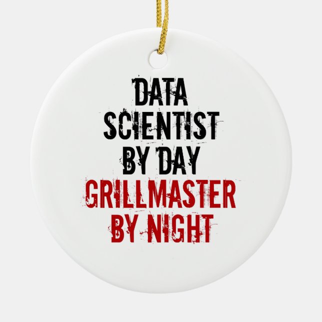 Grillmaster Data Scientist Keramik Ornament (Vorne)