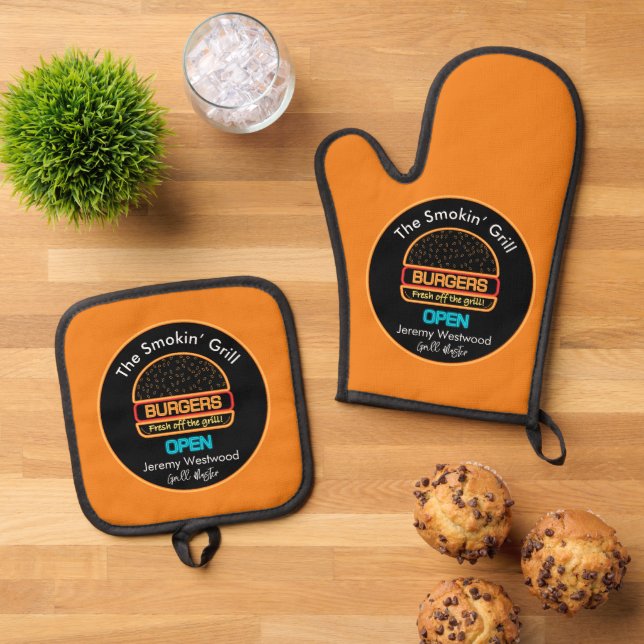 Grillmaster-Grillen-GRILLEN Ofenhandschuh & Topflappen-Set (Oben Unten)