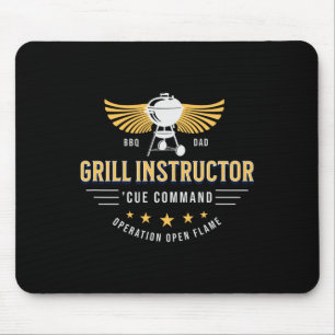 Grillmeister Bbq Dad – cue Kommando Op Offenes Fla Mousepad