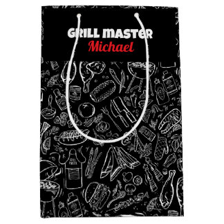 Grillmeister BBQ Foodie Männer Vater Ehemann Mittlere Geschenktüte
