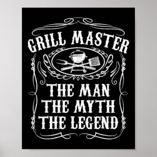 Grillmeister Der Mann Der Mythos Legende Lustiges  Poster
