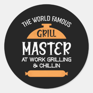 Grillmeister Grillen der weltberühmte Grillmeister Runder Aufkleber