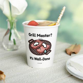 Grillmeister Gut Gemacht Lustiges BBQ Dad Geschenk Pappbecher