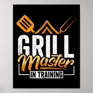 Grillmeister in Ausbildung BBQ-Enthusiast Poster