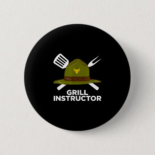 Grillmeister lustiger BBQ-Pitmaster-Grill-Vater Button