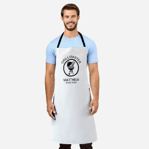 Grillmeister seit 20xx Schwarz und Weiß Schürze
