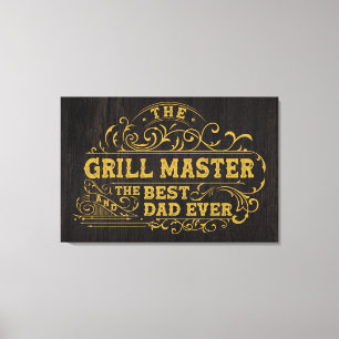 Grillmeister und bester Vater aller Zeiten Väter S Leinwanddruck
