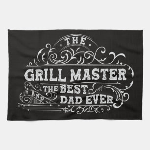 Grillmeister und bester Vater aller Zeiten Vaterta Geschirrtuch