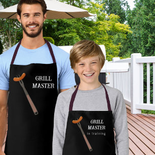 Grillmeister-Vater-Kind-Trainingsdesign Schürze
