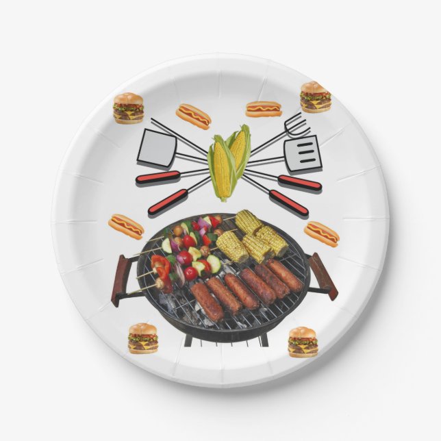 Grillpapier-Teller Pappteller (Vorderseite)