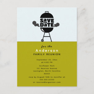 Grillparty Save-the-Date-Postkarte Postkarte