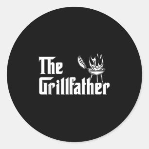 Grillvater Funny Grillen Vater Grillgrill Runder Aufkleber