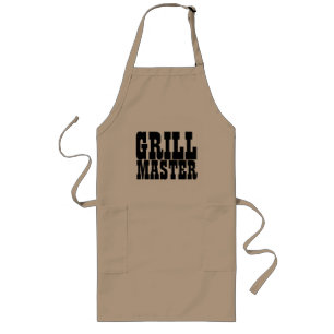 GrillvorlagenSchürze für Beige der Männer   Lange Schürze