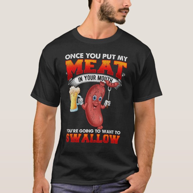 Grillwurst für Fleischliebhaber GRILLEN T-Shirt (Vorderseite)