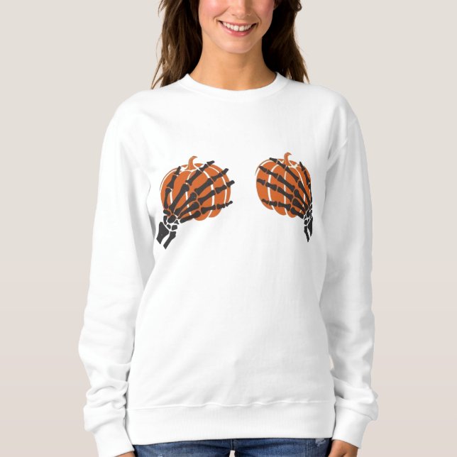 Grim Grasp Pumpkin Twins Women Sweatshirt (Vorderseite)
