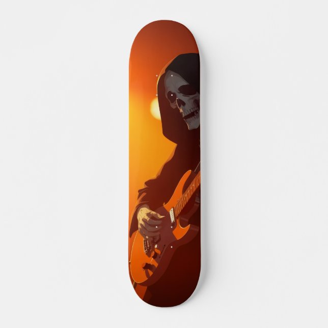 Grim mit Gitarre Skateboard (Vorne)