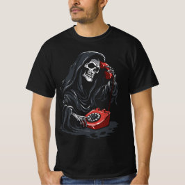 Grim Reaper calling on a red phone T-Shirt